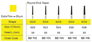 فرز الماسه تراش روند اسمدنت - Smedent Round Edn Taper 850