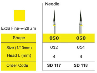 فرز الماسه تراش نیدل اسمدنت - Smedent Needle 858 - 859